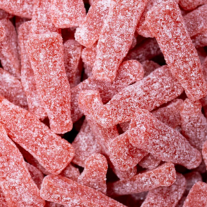 Hallonshots (Sour Raspberry Soda Bottles)