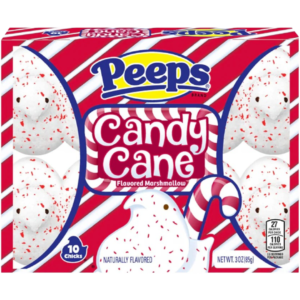 Peeps Candy Cane Marshmallow Chicks 10 Pack (Christmas Limited Edition) - 3oz (85g)