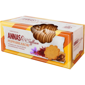 Annas Pepparkakor Saffran (Gingerbread & Saffron Bun Christmas Cookies) (Swedish) - 5.2oz (150g)