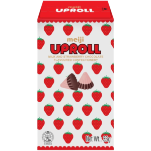 Meiji Uproll Chocolate & Strawberry Cones (Japan) - 1.23oz (35g)