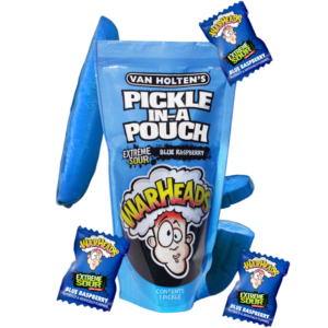 Van Holten's Extreme Sour Blue Raspberry Warheads Pickle Pickle In-a-Pouch