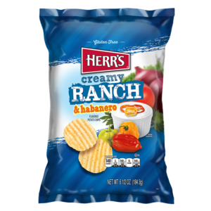 Herr's Creamy Ranch & Habanero Potato Chips - 5.9oz (170g)