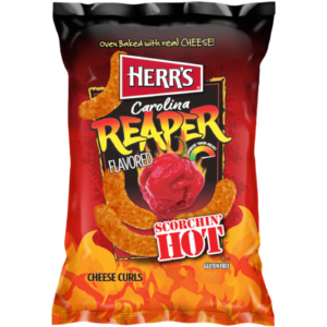 Herr's Carolina Reaper Flavoured Cheese Curls - 6oz (170g)